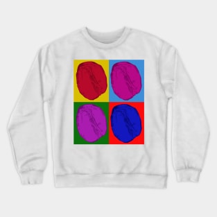 Pop Art Coffee Bean Colorful Crewneck Sweatshirt